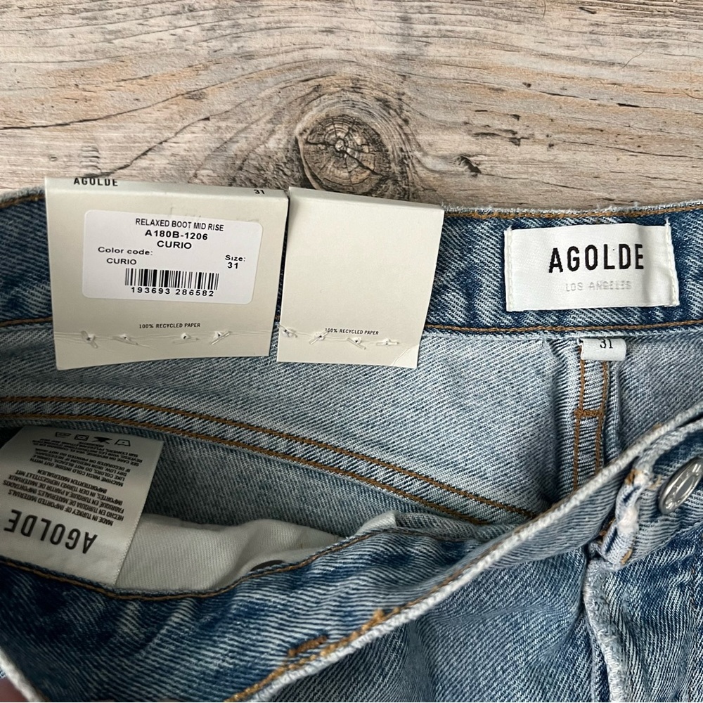 Agolde Mid Rise Relaxed Bootcut Jeans - Picture 6 of 10